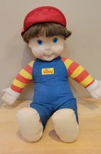 Vtg 1991 Playskool My Buddy Doll 22" Brown Hair Blue Eyes Red Hat & Shoes Clean