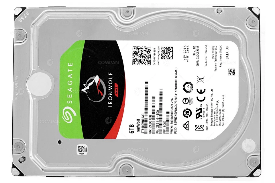 ST6000VN0033 SEAGATE IRONWOLF HDD 6TB 7.2K SATA 6G 256MB CACHE 3.5" LFF - Image 3 of 4