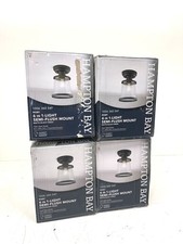 LOT OF 4 Hampton Bay Rigby 1-Light Matte Black Flush Mount Ceiling Light New