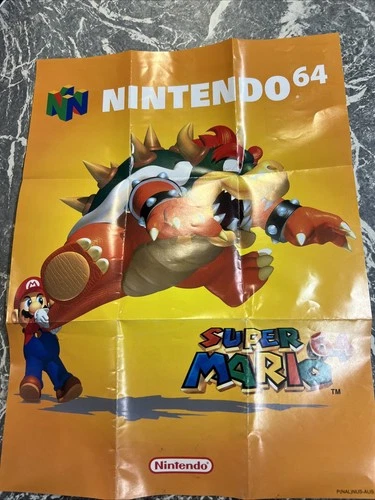 VINTAGE ORIGINAL NINTENDO 64 GAMEBOY ADVERT POSTER SHOP RETRO GAME GAMING