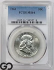 1962 Franklin Half Dollar PCGS MS 64