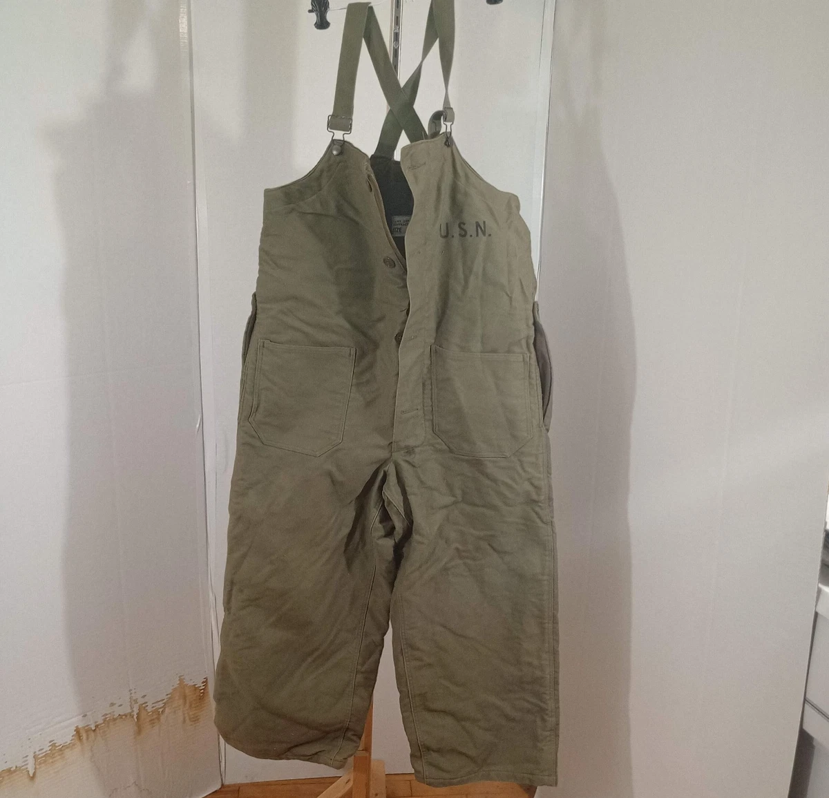 ☆ 1940'S U.S.N. DECKPANTS KHAKI MEDIUM Deck Pants In Original Ww2