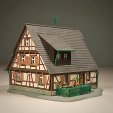 Z Scale Building Assembled- Half Timbered Country House by Kibri -Nice
