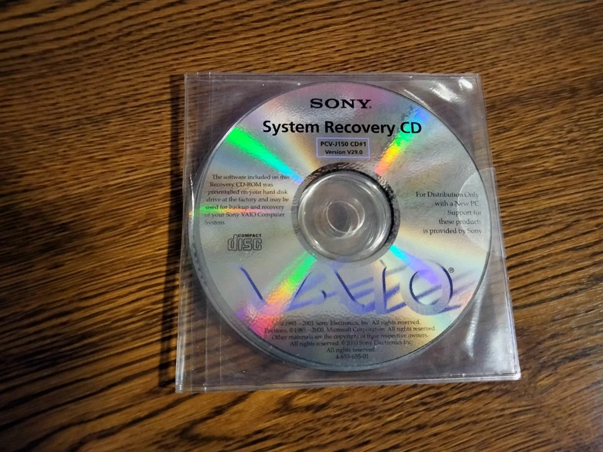 Sony Vaio Recovery Disc for sale | eBay