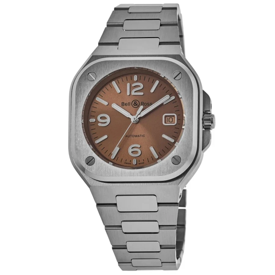 Nuevo reloj para hombre Bell & Ross BR 05 esfera marrón acero BR05A-BR-ST/SST