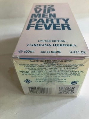212 VIP PARTY FEVER 3.4oz EDT Spray for Men ,100% AUTHENTIC