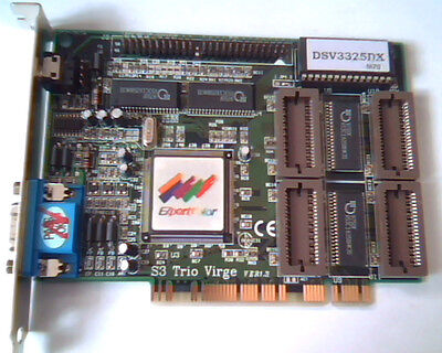 PCI Video card S3 Trio Virge ExpertColor DSV3325DX M70 LUT-DSV3325 Ver 1.3 VGA | eBay