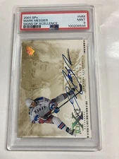 Psa 9 2001 SPX Mark Messier signs of Xcellence Pop 1 Autograph #mm