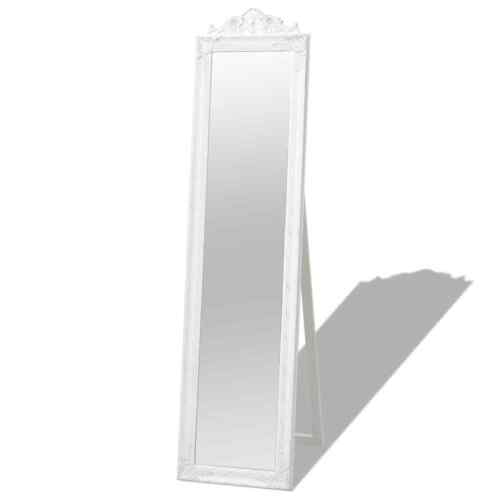 vidaXL Free-Standing Mirror Baroque Style 160x40 cm White ESO - Picture 1 of 7