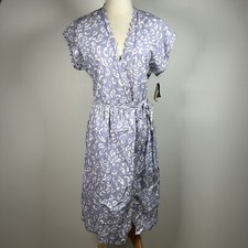 Vintage 70s Bill Tice Sz 12 Purple White Sundress Cottage Dress NWT