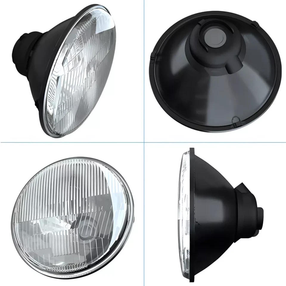 Par de faros LED PUNTO 7" pulgadas haz alto/bajo H4 vidrio para Jeep Liberty 2003-2007 A Foto 2 de 4