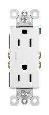 Legrand radiant 885TRWCC12 15 Amp Tamper Resistant Decorator Duplex Outlet Si...