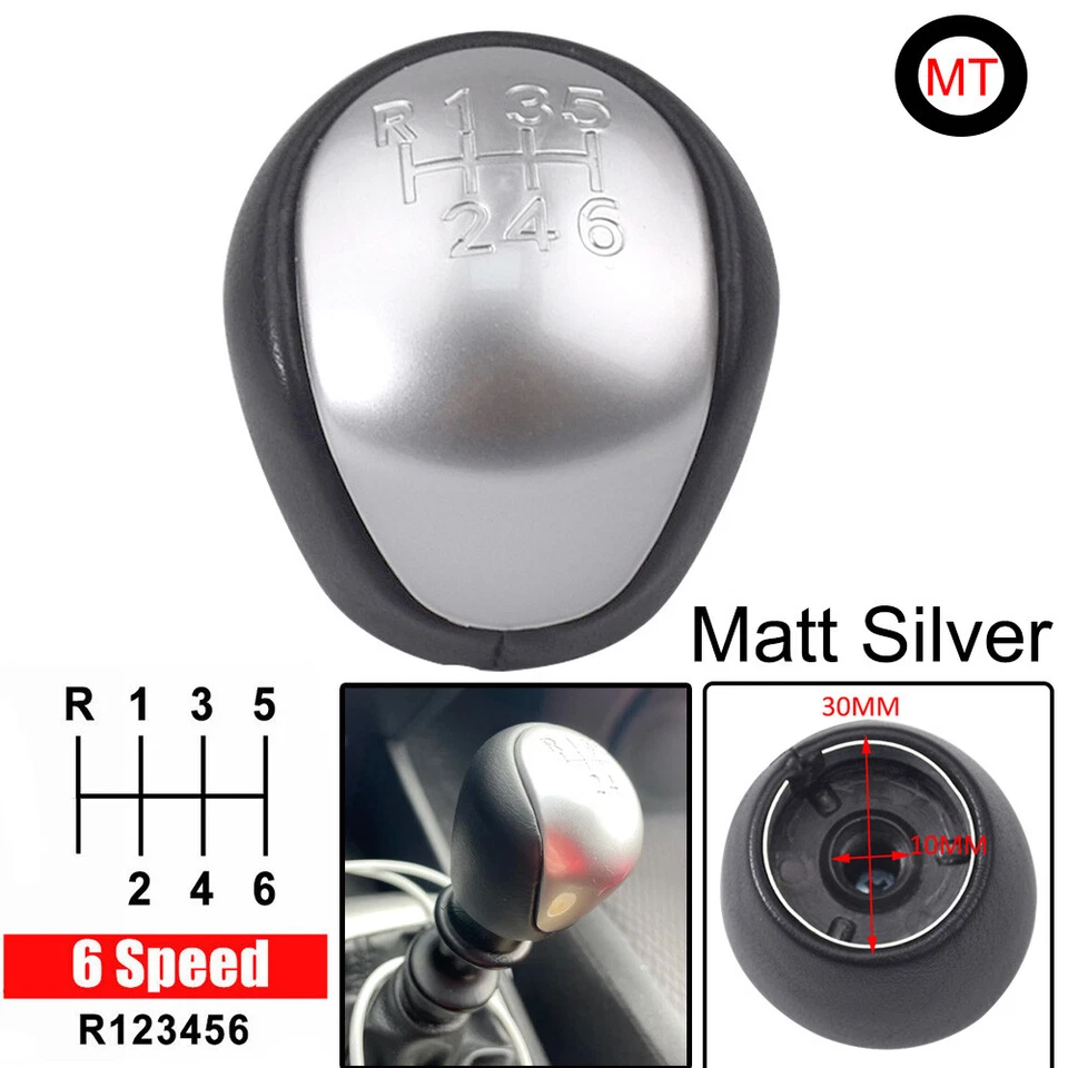 Cabezal de perilla de cambio de marchas manual de 6 velocidades para Kia Forte Soul 2009 2010 2011 2012 2013 Foto 3 de 4