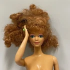 Vintage 80s Barbie Rockers Midge Nude Doll With Green Ring Red Curly Hair 1985