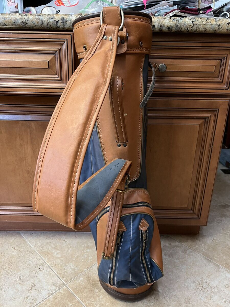 Arnold Palmer Pro Group Blue and Tan Vintage 6 Way Cart Arnold Palmer Pro Group Blue and Tan Vintage 6 Way Cart