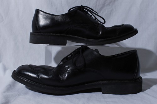 Mephisto Men's Black Leather Split Toe Derby Dress Shoes 10 - Picture 2 of 7