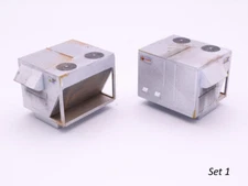 HO Scale 2x HVAC Units AC Roof Detail Accessory Painted Weathered