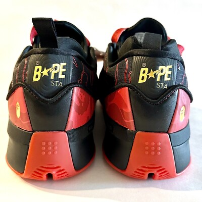 US M 6.5 Adidas x BAPE x Dame 9 Black Scarlet Red basketball