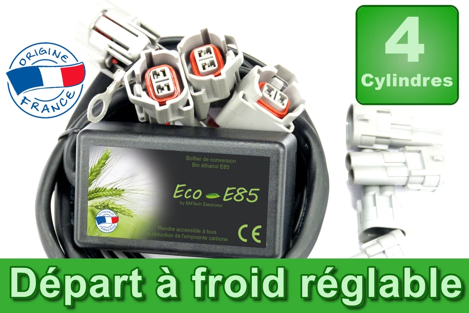 BMTECH ELECTRONIC Boitier Conversion E85 - 4 cylindres Denso - Bioéthanol FlexFuel Kit Ethanol