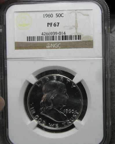 1960 Franklin Half Dollar Silver ---- Proof-67 NGC Slabbed  ---- #337A