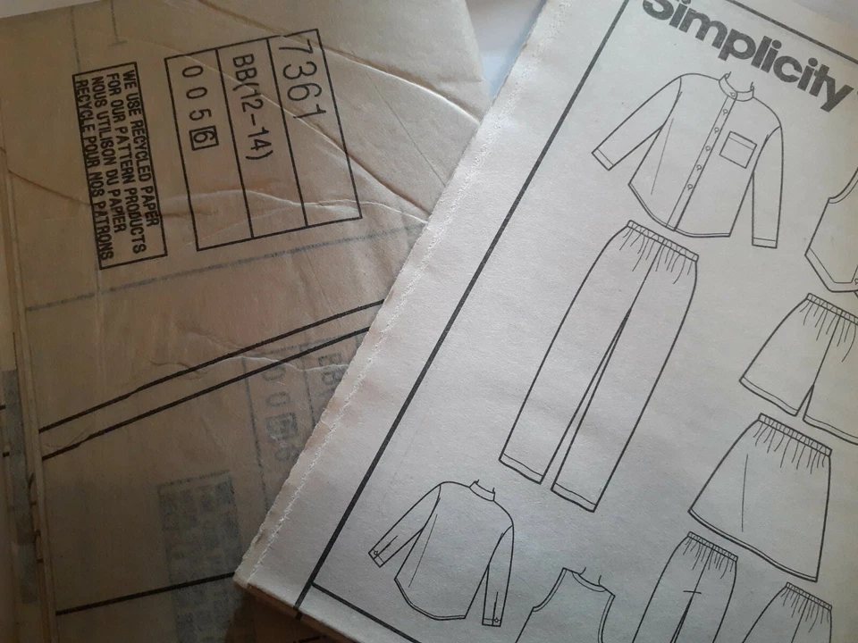 Simplicity 7361 Pants Vest Skirt Pants Shorts Sewing Pattern Girls 12 14 UC FF - Image 4 of 4