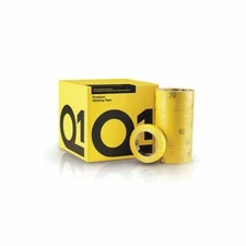 Q1 - 1-1/2 inch Premium Automotive Yellow Masking Tape - Case of 24 Rolls