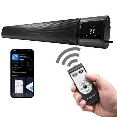 HEIDENFELD HOME & LIVING Dunkelheizstrahler Infrarot Heizstrahler Terrassenstrahler Balkonstrahler 3200W