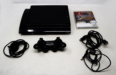 SONY PLAYSTATION 3 PS3 BLACK PAL CONSOLE CECH-4003C NINJA