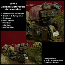 1/35 WWII German Motorcycle Accessories for Vulcan Zundapp Series kit