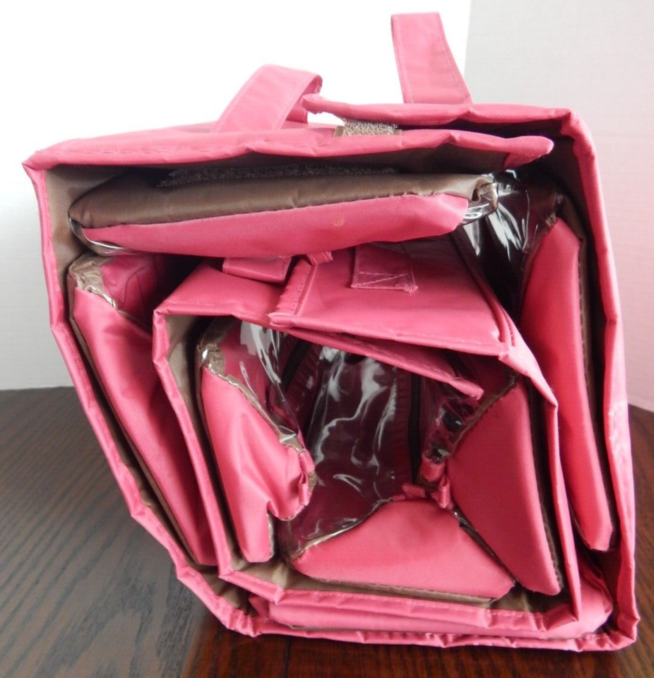 Joy Mangano JM New York Better Beauty Roll Up Cosmetic Case Travel Case