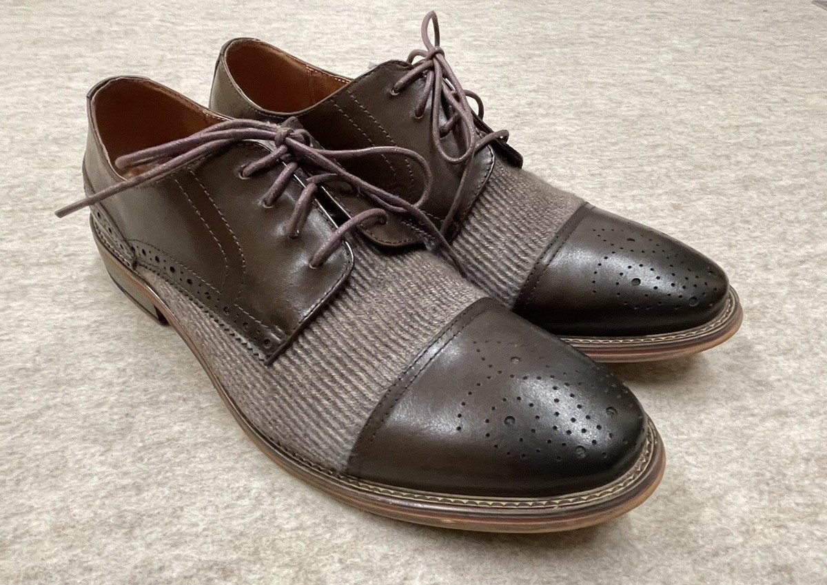 Vintage Foundry Mens Zodiac Cap Toe Oxford Mixed Material  display picture 1