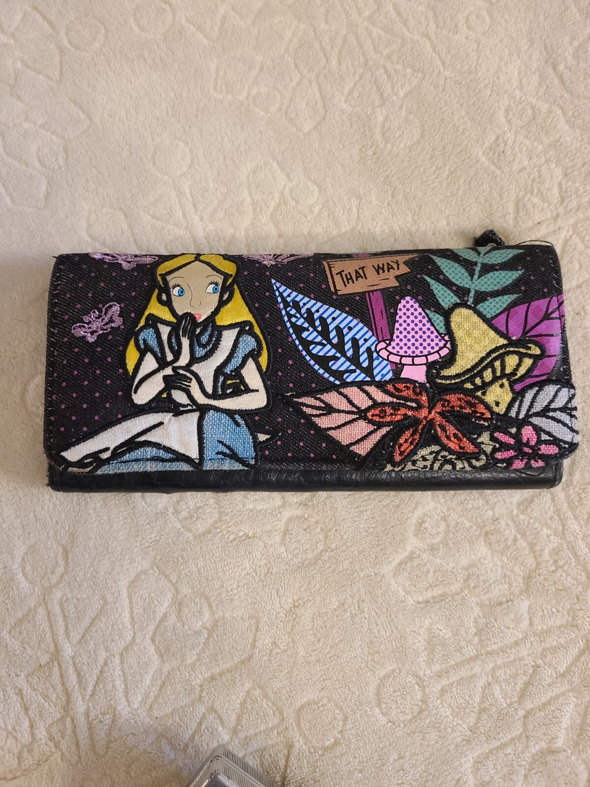 Disney Long Wallet Alice in Wonderland Lounge Fly… - image 1