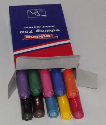 10 edding 750 Paintmarker farbs. 2-4mm Rundspitze Lackmarker 4-750999