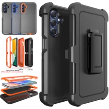 For Samsung Galaxy A15 5G Shockproof Rugged Phone Armor Case Cover /Clip Belt