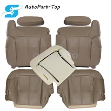 For 1999-2002 GMC Sierra Front Seat Cover & Foam Cushion & Armrest Cover Med Tan