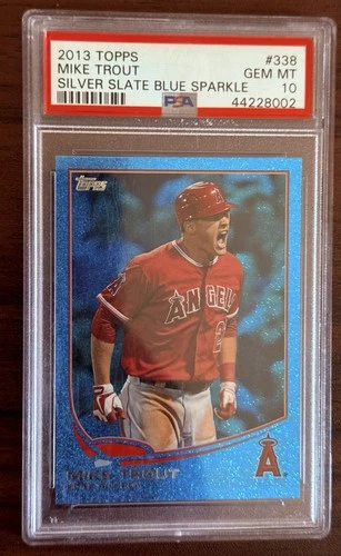 2013 Topps - Mike Trout #338 Silver Slate Blue Sparkle PSA 10