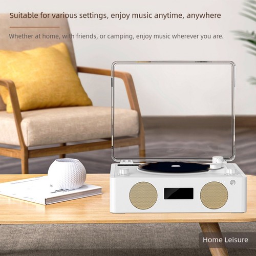 Portable Compact White CD Player with Radio Phonograph and Home Speaker - Picture 12 of 12