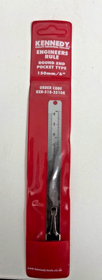 Kennedy - 150 mm/6 Zoll STARRES Ingenieure Lineal rundes Ende (NEU) KEN-518-3110K