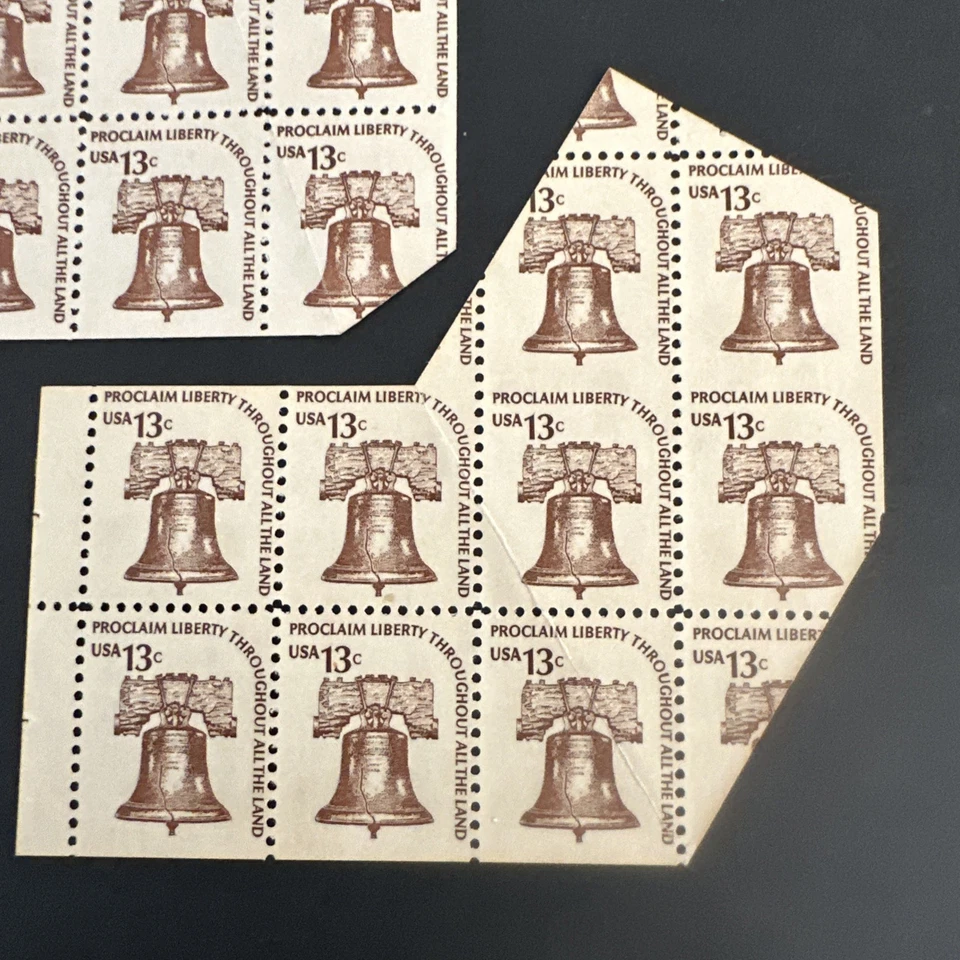 3 USA 1975, LIBERTY BELL, ERROR Booklet Panes Sc#1595c, Dramatic EFOs - Image 4 of 4
