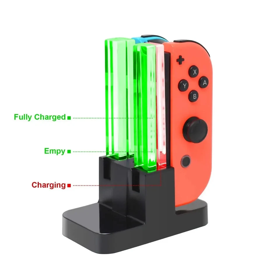 Nuevo Cargador Controlador Switch para Nintendo Switch Joy-Cons Estación Base de Carga Foto 3 de 4