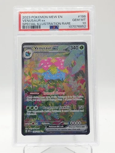 VENUSAUR EX 2023 POKEMON 151 SPECIAL ILLUSTRATION RARE #198/165 PSA 10 Q3963