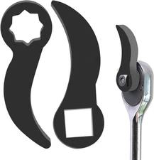 2Pcs Pry Bar Wrench Adaptor Head, Crowbar Adapter Head Tool, Half Shaft Crowbar