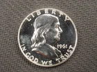 NobleSpirit (AM) Lovely GEM PROOF 1961 Franklin Silver Half Dollar