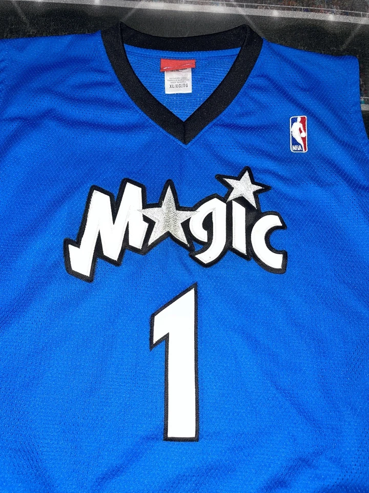 VTG Tracy McGrady 1 Orlando Magic NBA Reebok Blue Jersey Women's Sz XL Short - Image 2 of 4