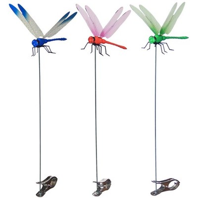 3-teiliger Libellen-Pflanzenstecker Mit Clipverschluss, Detaillierte