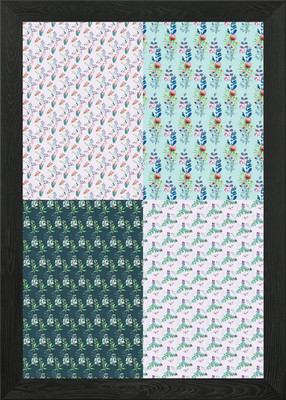 Blumenmuster Gerahmtes Wandbild Poster Leinwanddruck Bild