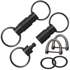 Yaocom 2 Pieces Quick Release Swivel Keychain Detachable Pull Apart Key Holde...