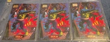 💪PROMO STRIP!! 3x MINT CONDITION 1994 FLEER Marvel Masterpieces! HULK #50 RARE!