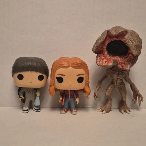 Funko Pop! 3 piece Set Stranger Things Will Byers Max Mayfield Demogorgon oob