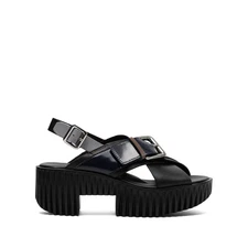 4CCCCEES Plia Juno Jet Black Strappy Sandal Women's Sizes 36-41/6-11/NEW!!!